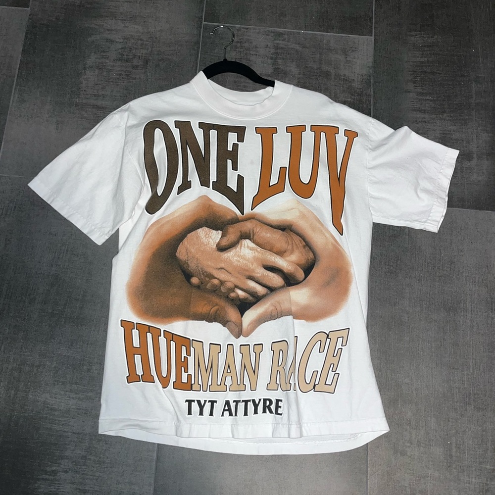 “One Luv” “Hueman Race” Graphic Tee